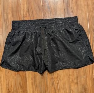 Zyia‎ Active Cheetah Print Black Drawstring Athletic Shorts Women's XXL Workout